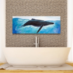 Canvas 16 x 48 - Blue whale