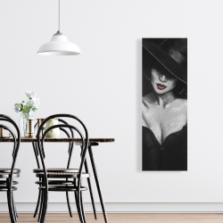 Canvas 16 x 48 - Mysterious red lips lady