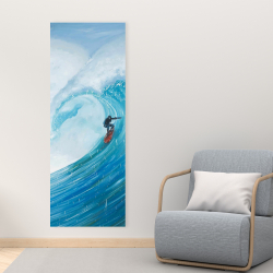 Toile 16 x 48 - Surfeur sur une grande vague