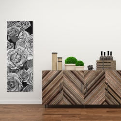 Canvas 16 x 48 - Grayscale roses