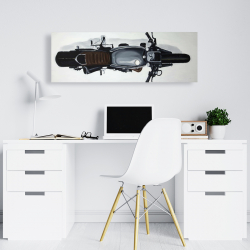 Canvas 16 x 48 - Overhead view of a motorbike