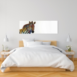Toile 16 x 48 - Profil coloré d'un zèbre