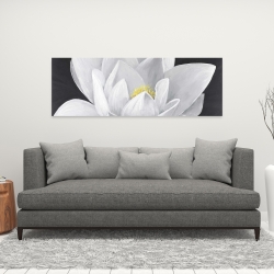 Toile 16 x 48 - Vue de haut d'une fleur de lotus