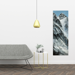 Toile 16 x 48 - Montagnes du mur de lhotse du côté du népal