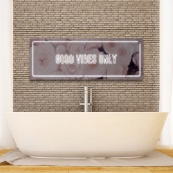 Canvas 16 x 48 - Good vibes only - roses
