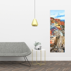 Toile 16 x 48 - Vue de manarola en italie