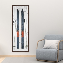 Canvas 16 x 48 - Blue ski vintage