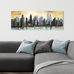 Toile 16 x 48 - Horizon du paysage urbain abstrait