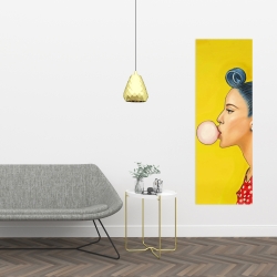 Canvas 16 x 48 - Retro woman with beautiful ponytail