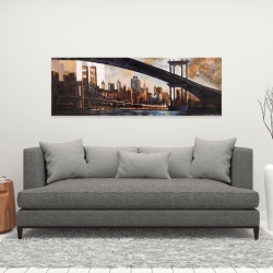 Canvas 16 x 48 - Sunset over new york
