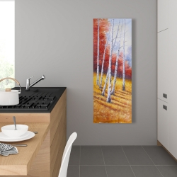 Toile 16 x 48 - Paysage d'automne avec bouleaux