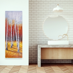 Toile 16 x 48 - Paysage de forêt d'automne