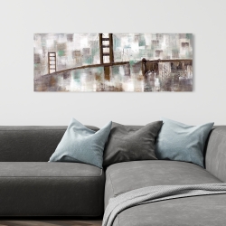 Toile 16 x 48 - Golden gate abstrait