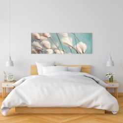 Canvas 16 x 48 - Cotton grass flowers in the wind