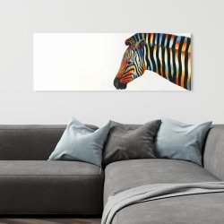 Canvas 16 x 48 - Colorful zebra