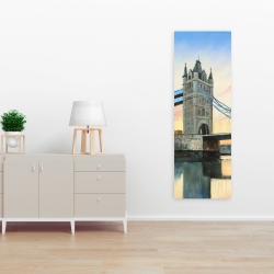 Toile 16 x 48 - Coucher de soleil sur le london bridge