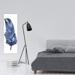 Toile 16 x 48 - Plume bleue