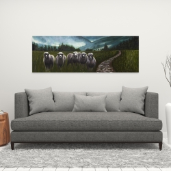 Canvas 16 x 48 - Sheep in the countryside