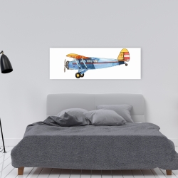 Toile 16 x 48 - Petit avion bleu