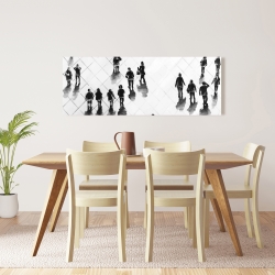 Canvas 16 x 48 - Overhead view of people on the street