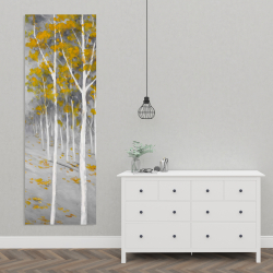 Toile 20 x 60 - Forêt de bouleaux d'automne