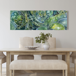 Canvas 20 x 60 - Abstract succulents