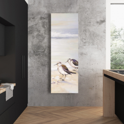 Canvas 20 x 60 - Two sandpipers on the beach