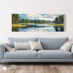 Canvas 20 x 60 - Golf lake