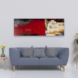 Canvas 20 x 60 - Abstract industrial art with numbers