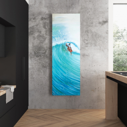 Toile 20 x 60 - Surfeur au milieu de la vague