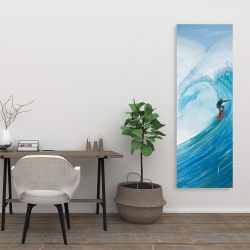 Toile 20 x 60 - Surfeur sur une grande vague