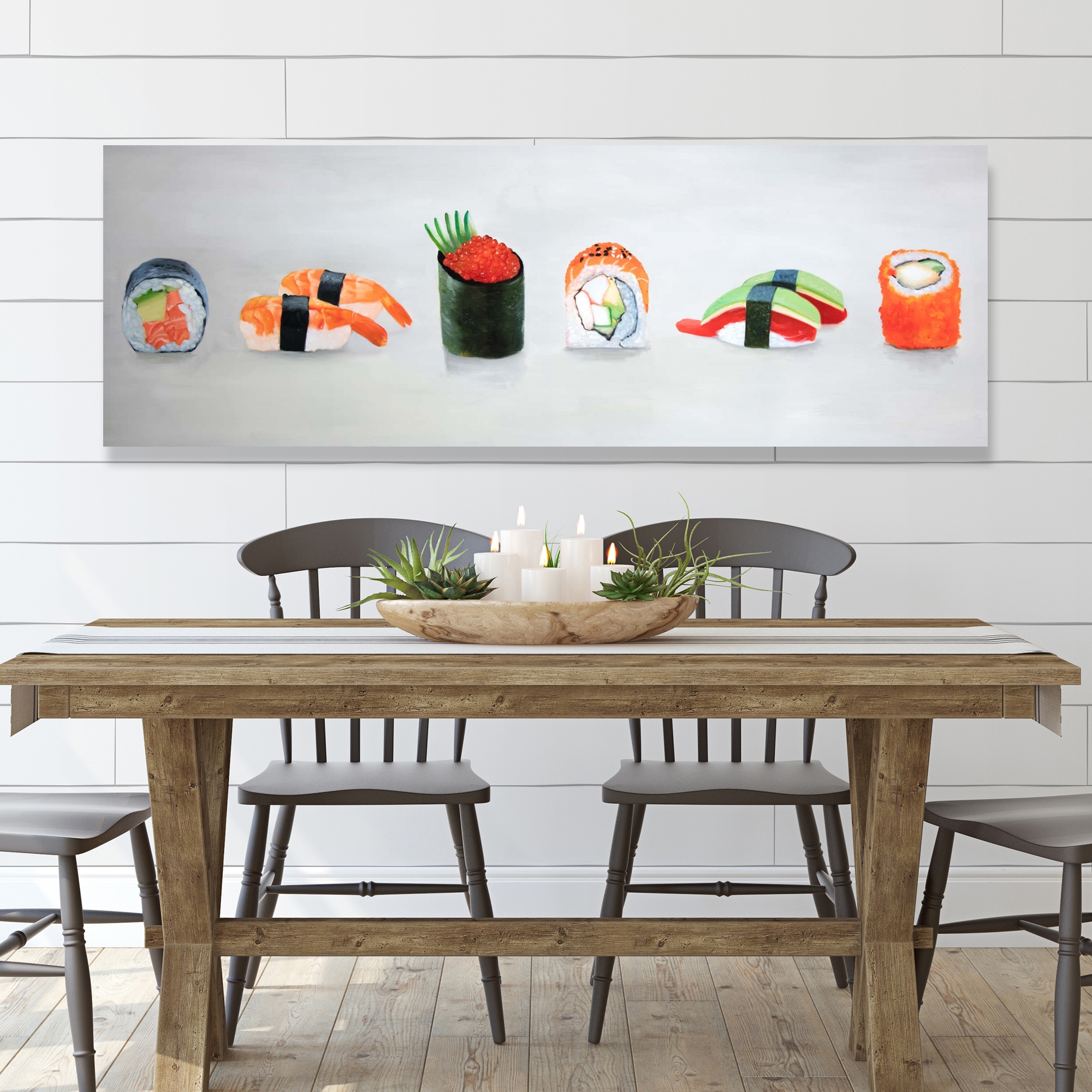 Toile 20 x 60 - Choix de sushis