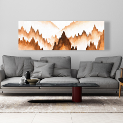 Canvas 20 x 60 - Mountain of large fir trees