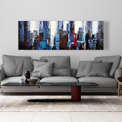 Canvas 20 x 60 - Abstract blue city