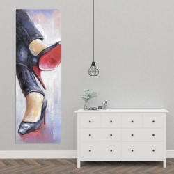 Canvas 20 x 60 - Crossed legs and high heels