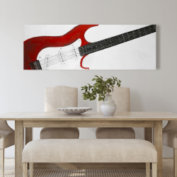 Toile 20 x 60 - Guitare rock rouge