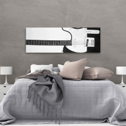 Toile 20 x 60 - Guitare rock noire