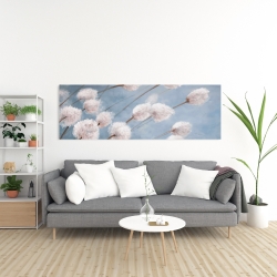 Canvas 20 x 60 - Delicate cotton flowers