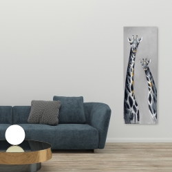Canvas 20 x 60 - Steel blue giraffe