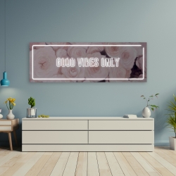 Canvas 20 x 60 - Good vibes only - roses