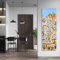 Toile 20 x 60 - Petites maisons en grèce