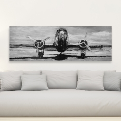 Canvas 20 x 60 - Grayscale plane