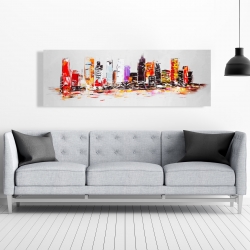 Canvas 20 x 60 - Abstract city in bright colors