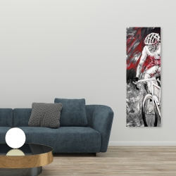Canvas 20 x 60 - Professional red cyclist