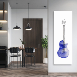 Toile 20 x 60 - Guitare bleue