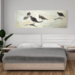 Toile 20 x 60 - Oiseaux bécasseau