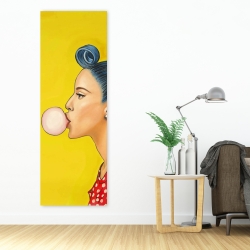 Canvas 20 x 60 - Retro woman with beautiful ponytail