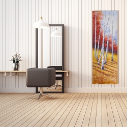 Canvas 20 x 60 - Fall landscape with birches