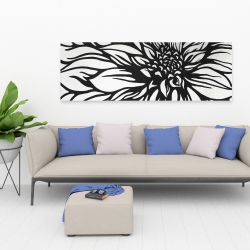 Canvas 20 x 60 - Dahlia flower outline style