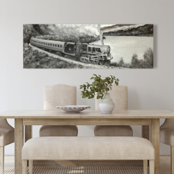 Toile 20 x 60 - Locomotive à passagers vintage